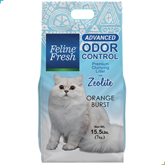 Feline Fresh Cat Litter Advanced Odor Control w/ Zeolite – Orange Burst 7kg