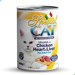 Special Cat Wet Food Mousse with Chicken Heart & Liver 400g
