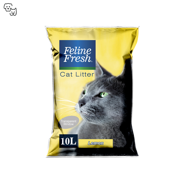feline fresh bentonite lemon clumping cat litter 10l pet discount petdiscount felinefresh