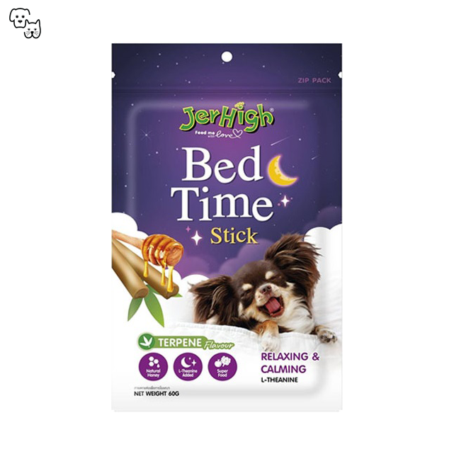 jerhigh bed time bedtime pet discount petdiscount treats treat stick dog food calming