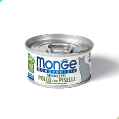 Monge Monoprotein Flakes Wet Cat Food – Chicken with Peas 80g