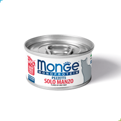 Monge Monoprotein Flakes Wet Cat Food – Solo Beef 80g