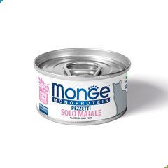 Monge Monoprotein Flakes Wet Cat Food – Solo Pork 80g