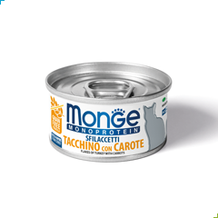 Monge Monoprotein Flakes Wet Cat Food – Turkey with Carrots 80g