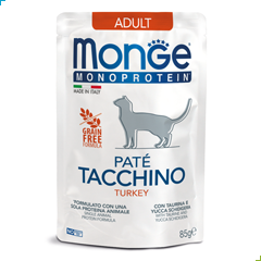monge monoprotein pate wet cat food turkey tacchino adult pouch petdiscount pet discount
