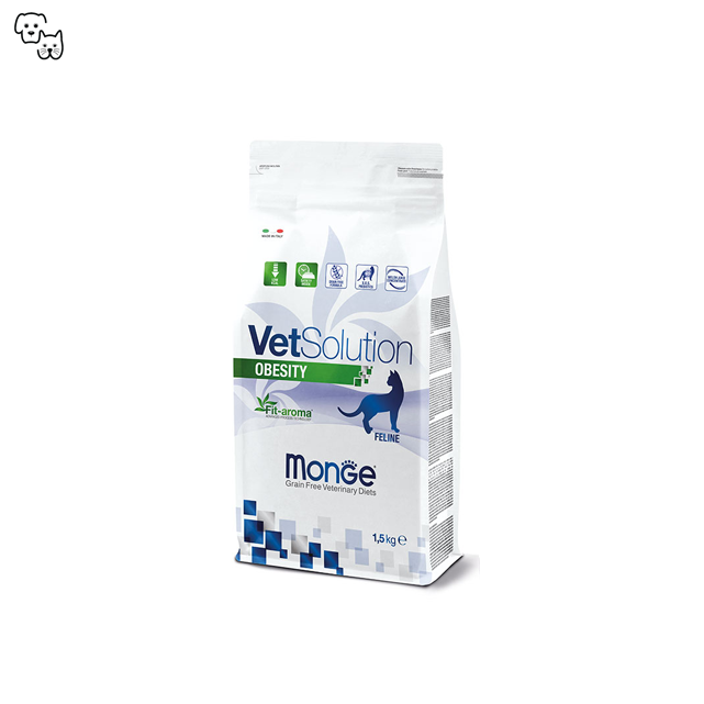 vetsolution vet solution cat dry food prescription veterinary obesity weight control management weightloss pet discount petdiscount monge feline 