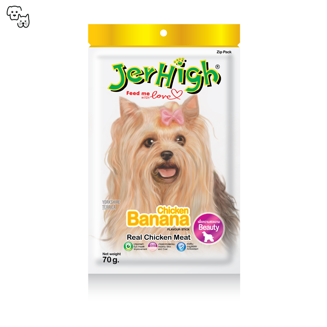 jerhigh dog treat treats chicken banana petdiscount pet discount adult puppy stick 
