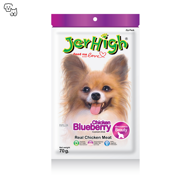 jerhigh dog treat treats chicken blueberry petdiscount pet discount adult puppy stick 