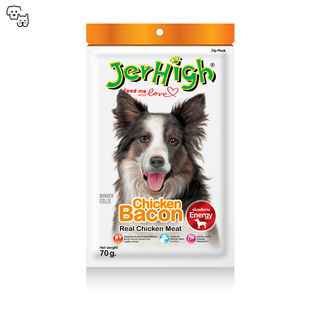 jerhigh dog treat treats chicken bacon petdiscount pet discount adult puppy stick 
