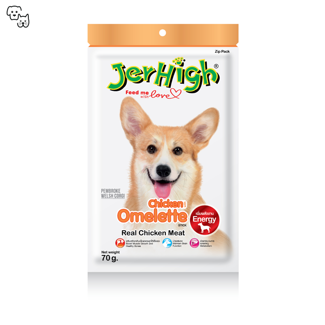 jerhigh dog treat treats chicken omelette petdiscount pet discount adult puppy stick 