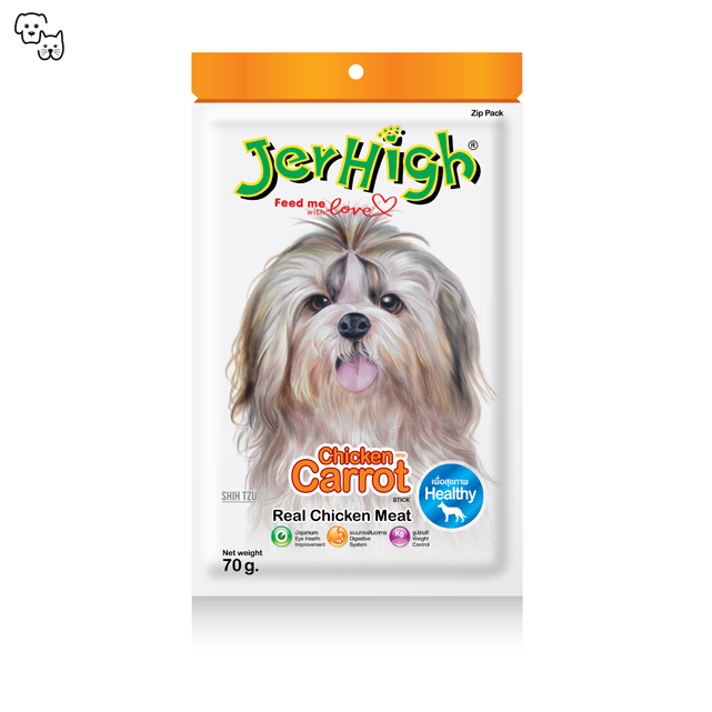 jerhigh dog treat treats chicken carrot petdiscount pet discount adult puppy stick 
