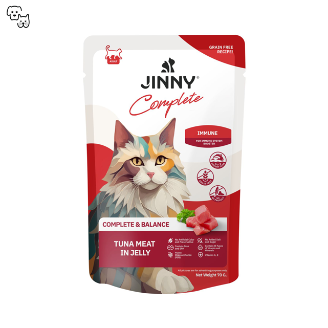 jinny wet cat food complete immune tuna jelly pet discount petdiscount