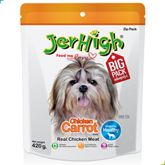 Jerhigh Dog Treat Healthy Formula – Carrot – BIG PACK 420g