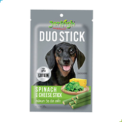 Jerhigh Dog Treat Duo Stick – Spinach with Cheese 50g